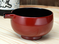 一合片口朱塗り